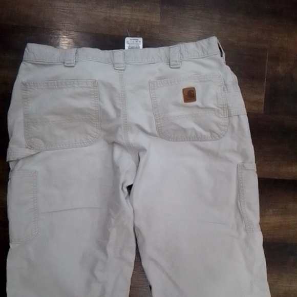 Carhartt B151 Tan Carpenter Loose Original Fit Paint Splatter Distressed 36 X 32 - Picture 6 of 10